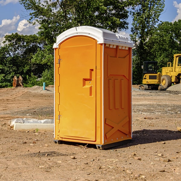 how often are the porta potties cleaned and serviced during a rental period in Patterson Tract